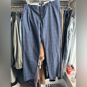 Banana Republic Ryan Windowpane Trousers / Slacks / Pants | Blue | Size 12 | EUC